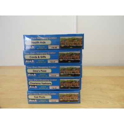 IHC, Your Own Shopping Center, HO SCALE 1:87, PLASTIC MODEL KITS, #100-44 to 48